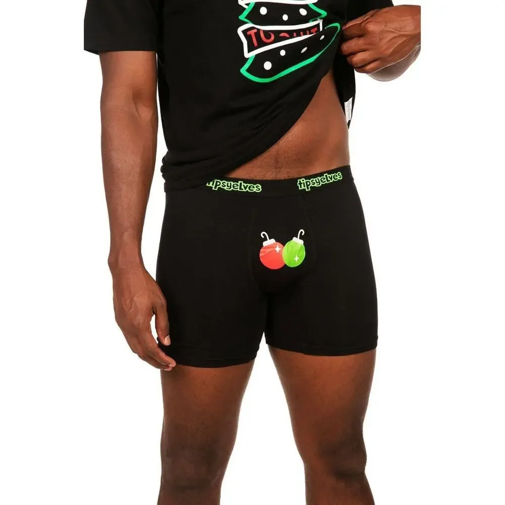 NEW Men’s Tipsy Elves Jingle Bells Boxer Briefs‎ Holiday Christmas Underwear